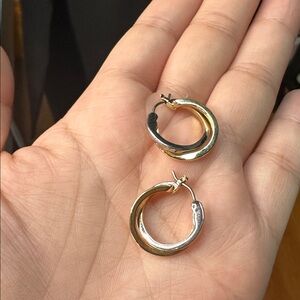 Gold-Tone Small Hoop Earrings - Women Accessories